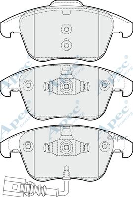 APEC BRAKING Комплект тормозных колодок, дисковый тормоз PAD1653